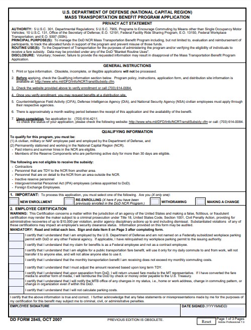 Download dd 2845 Form