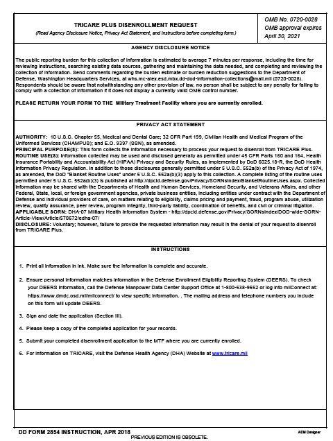 Download dd 2854 Form