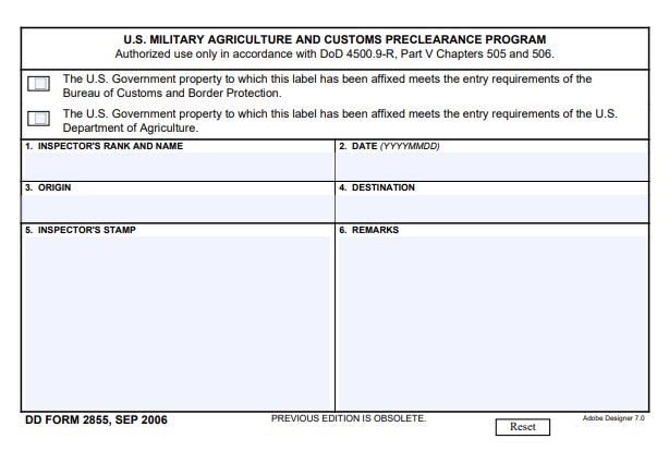 Download dd 2855 Form