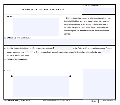 Download dd 2867 Form