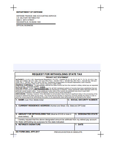 Download dd 2868 Form