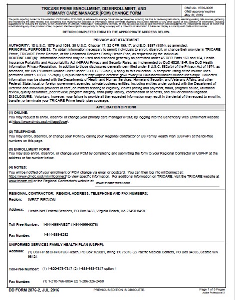 Download dd 2876-2 Form