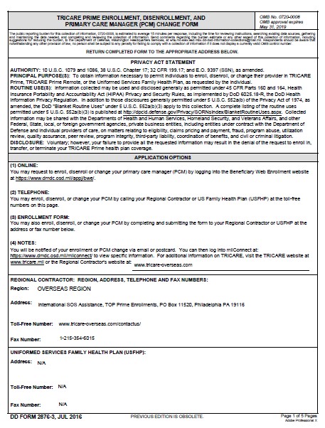 Download dd 2876-3 Form