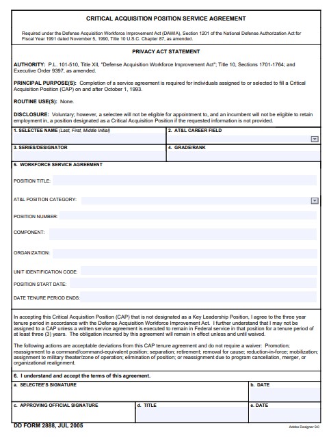 Download dd 2888 Form