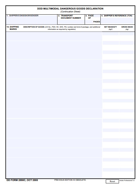 Download dd 2890C Form