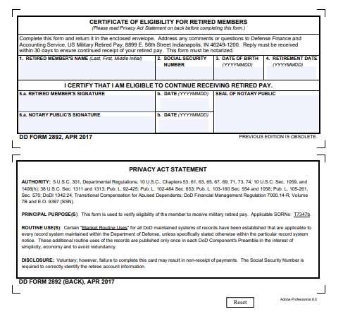 Download dd 2892 Form