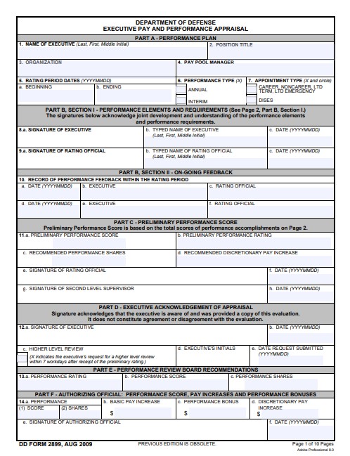 Download dd 2899 Form