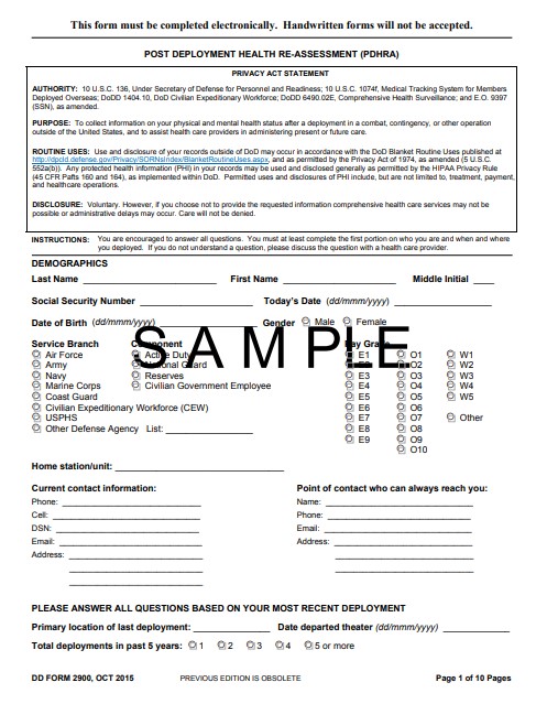 Download dd 2900 Form