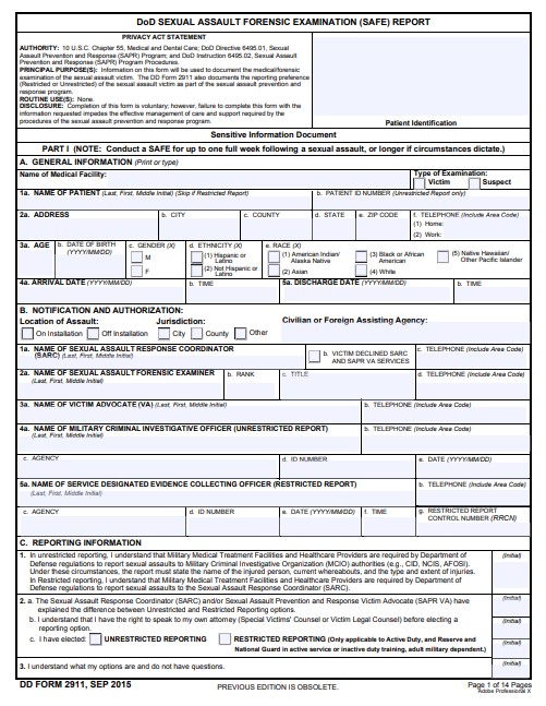 Download dd 2911 Form