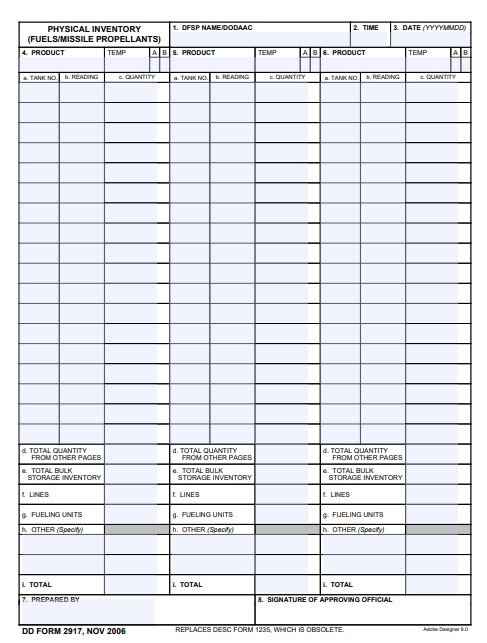 Download dd 2917 Form