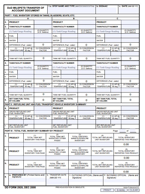 Download dd 2920 Form