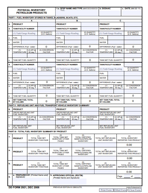 Download dd 2921 Form