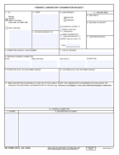 Download dd 2922 Form