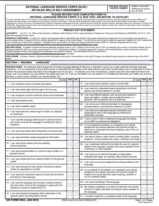 Download dd 2933 Form