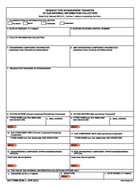 Download dd 2936-1 Form