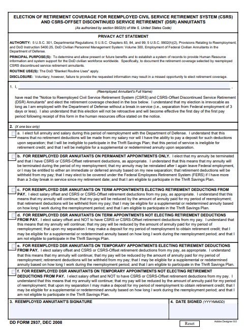 Download dd 2937 Form