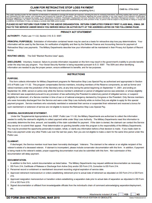 Download dd 2944 Form