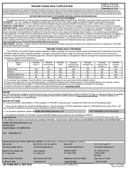 Download dd 2947-4 Form