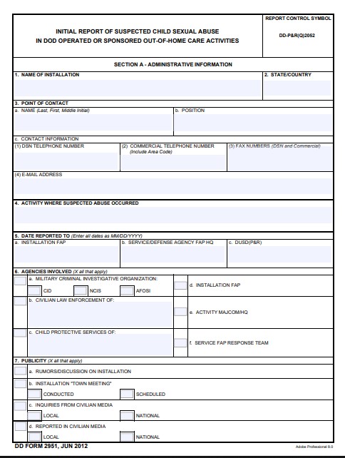 Download dd 2951 Form