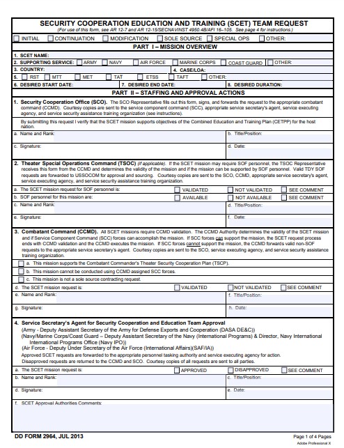 Download dd 2964 Form