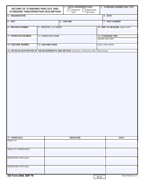 Download dd 2046 Form