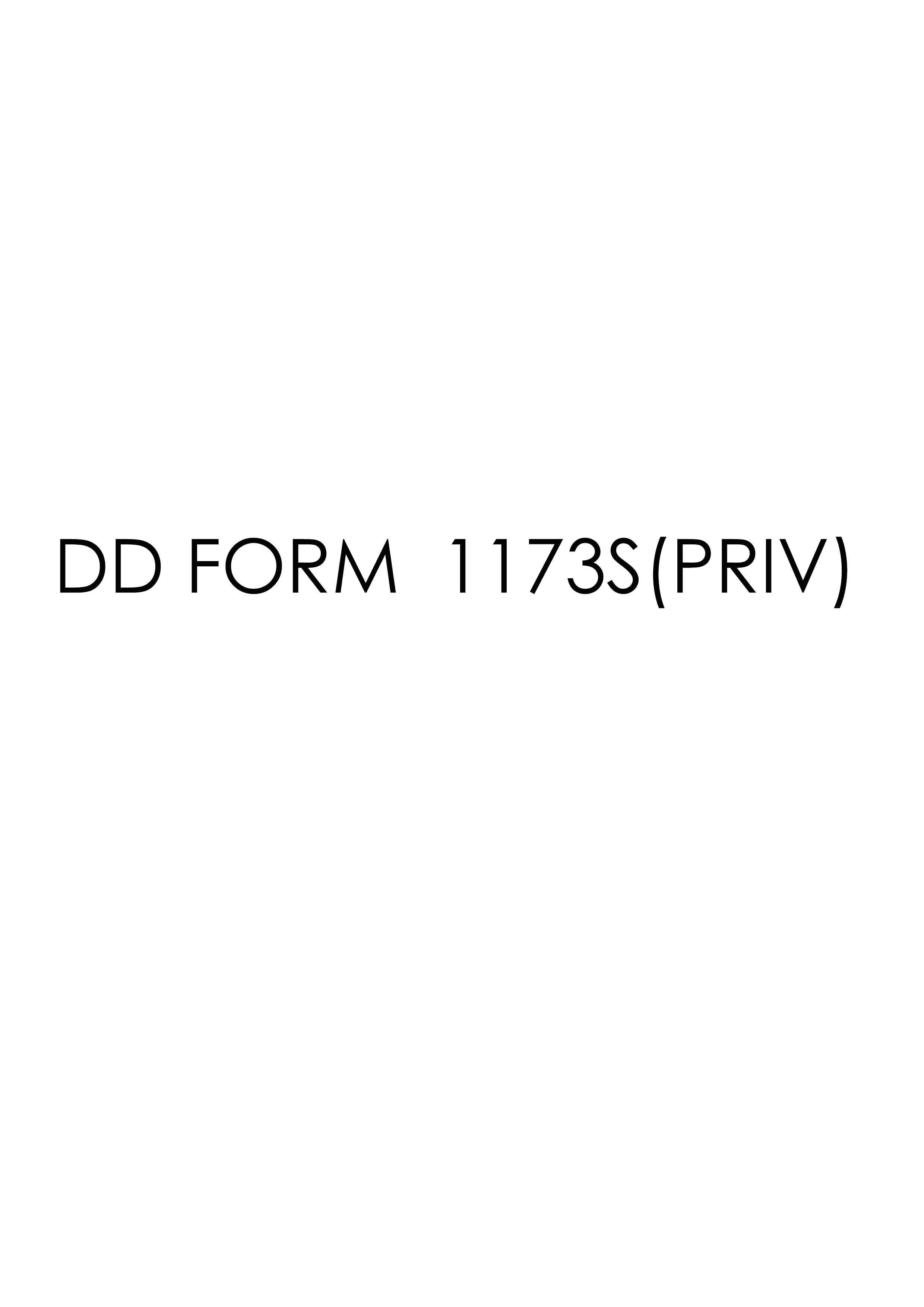 Download dd 1173S(PRIV) Form