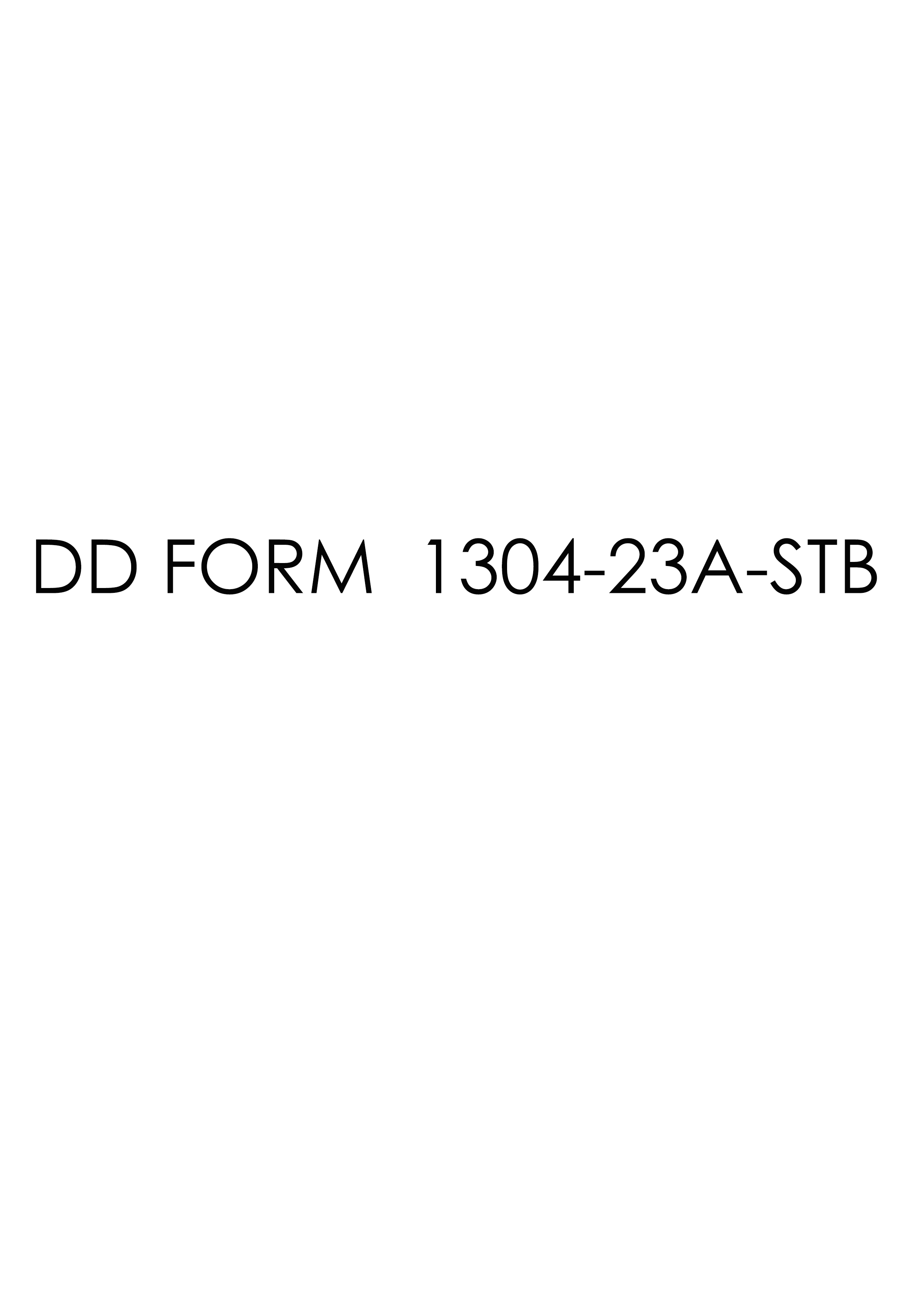 Download dd 1304-23A-STB Form