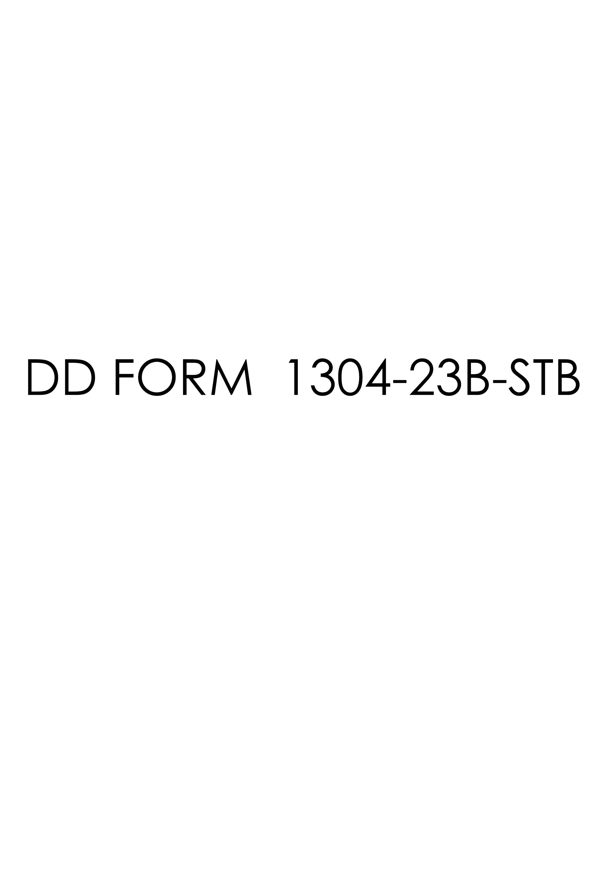 Download dd 1304-23B-STB Form