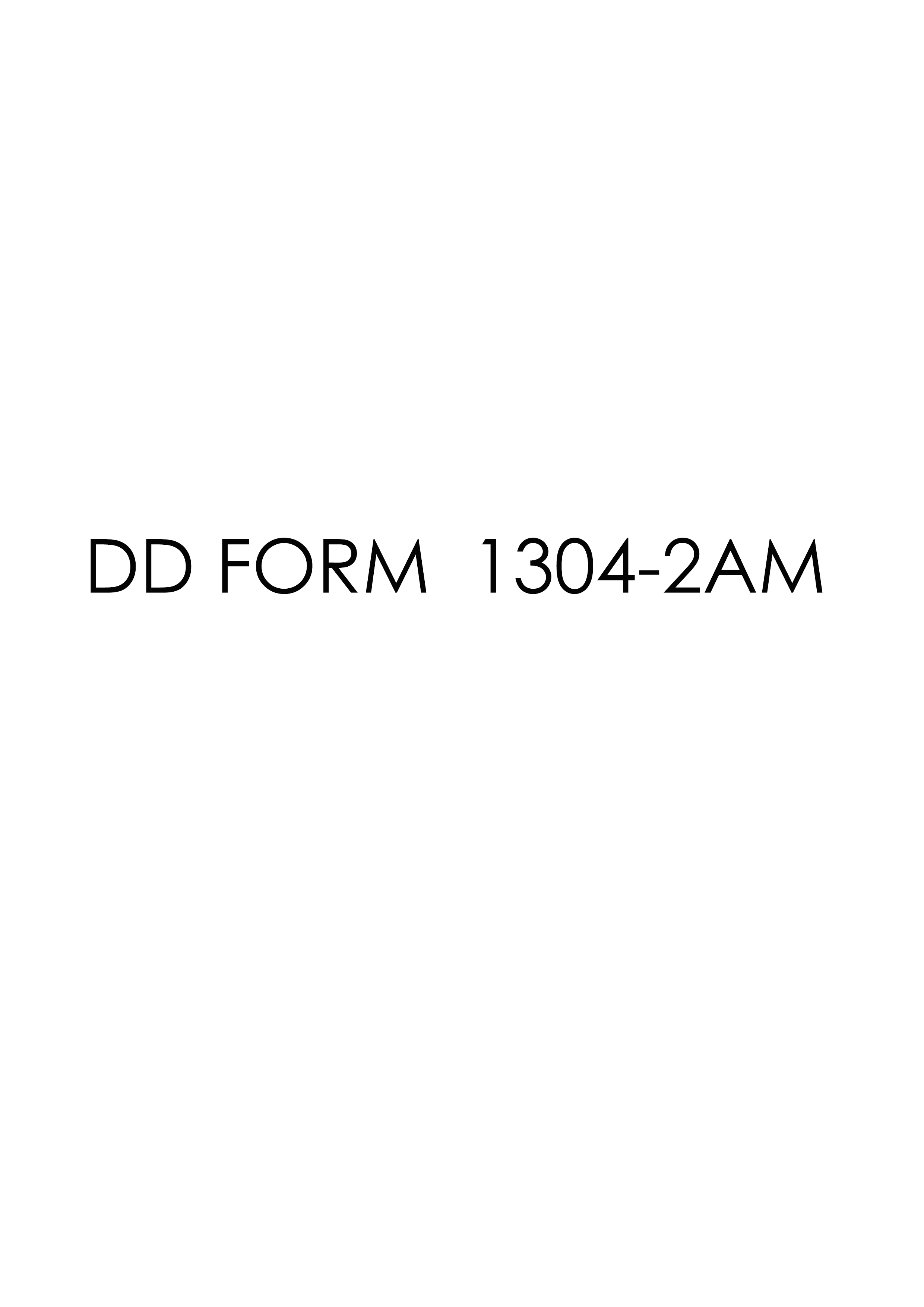 Download dd 1304-2AM Form