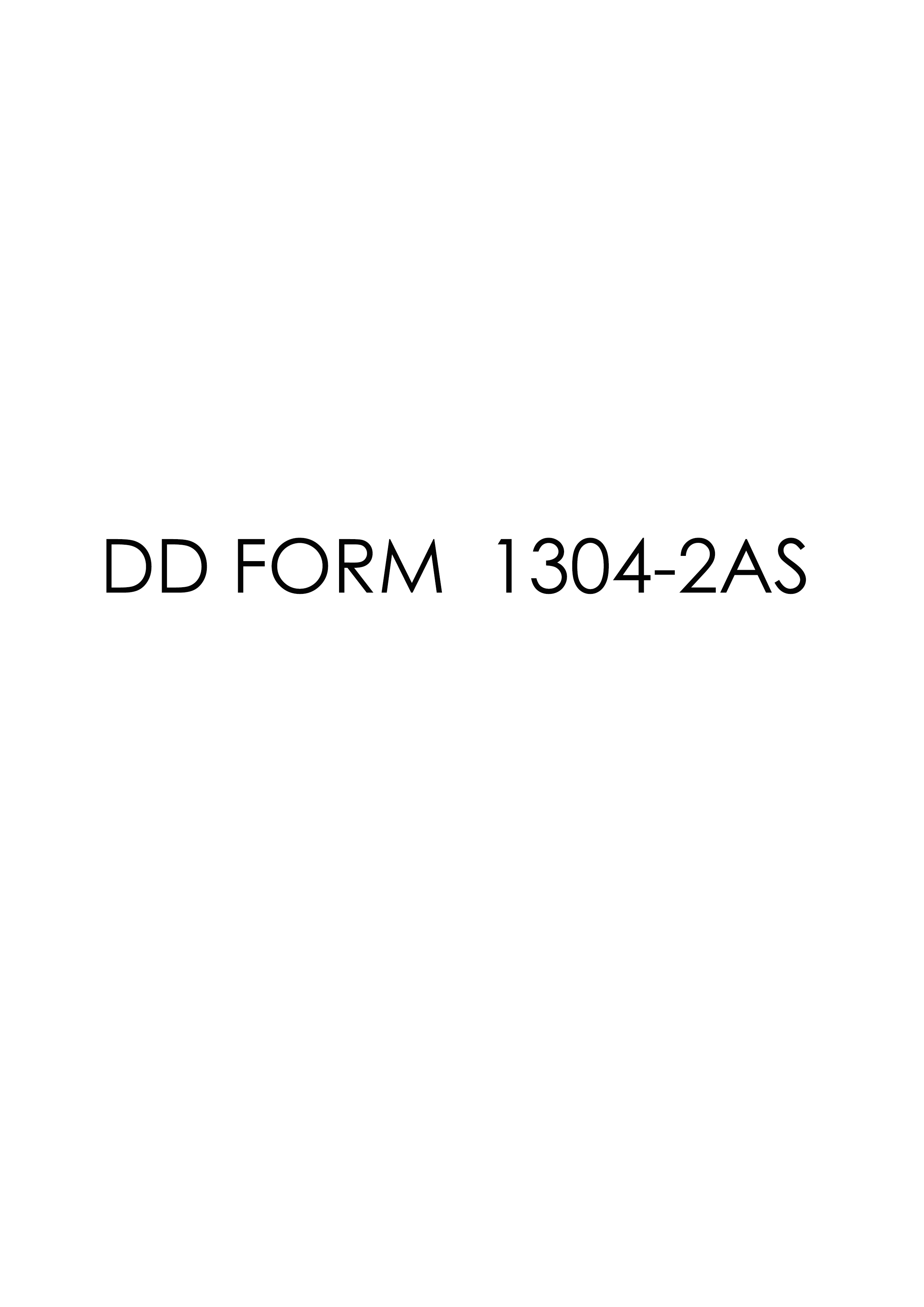 Download dd 1304-2AS Form