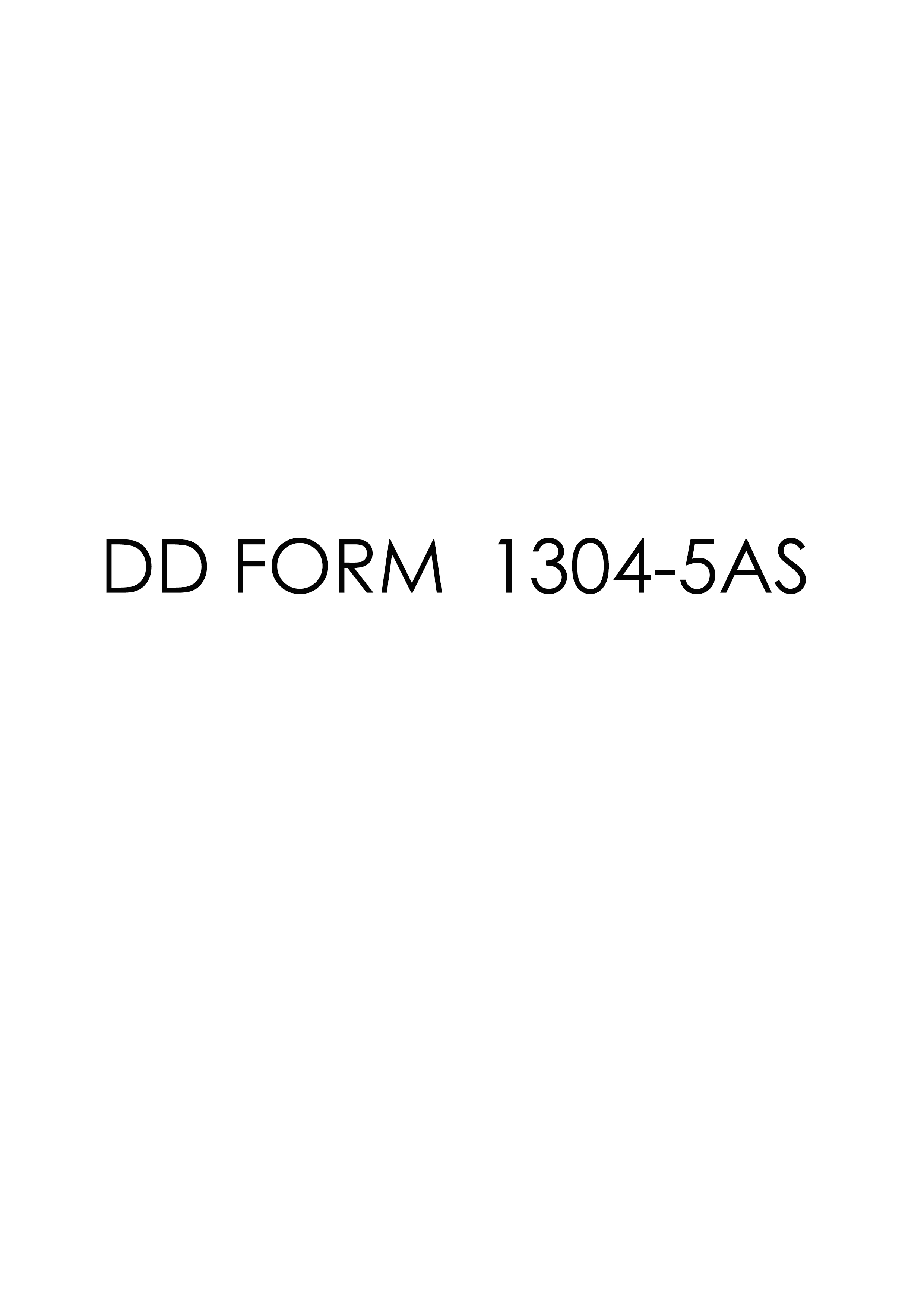 Download dd 1304-5AS Form