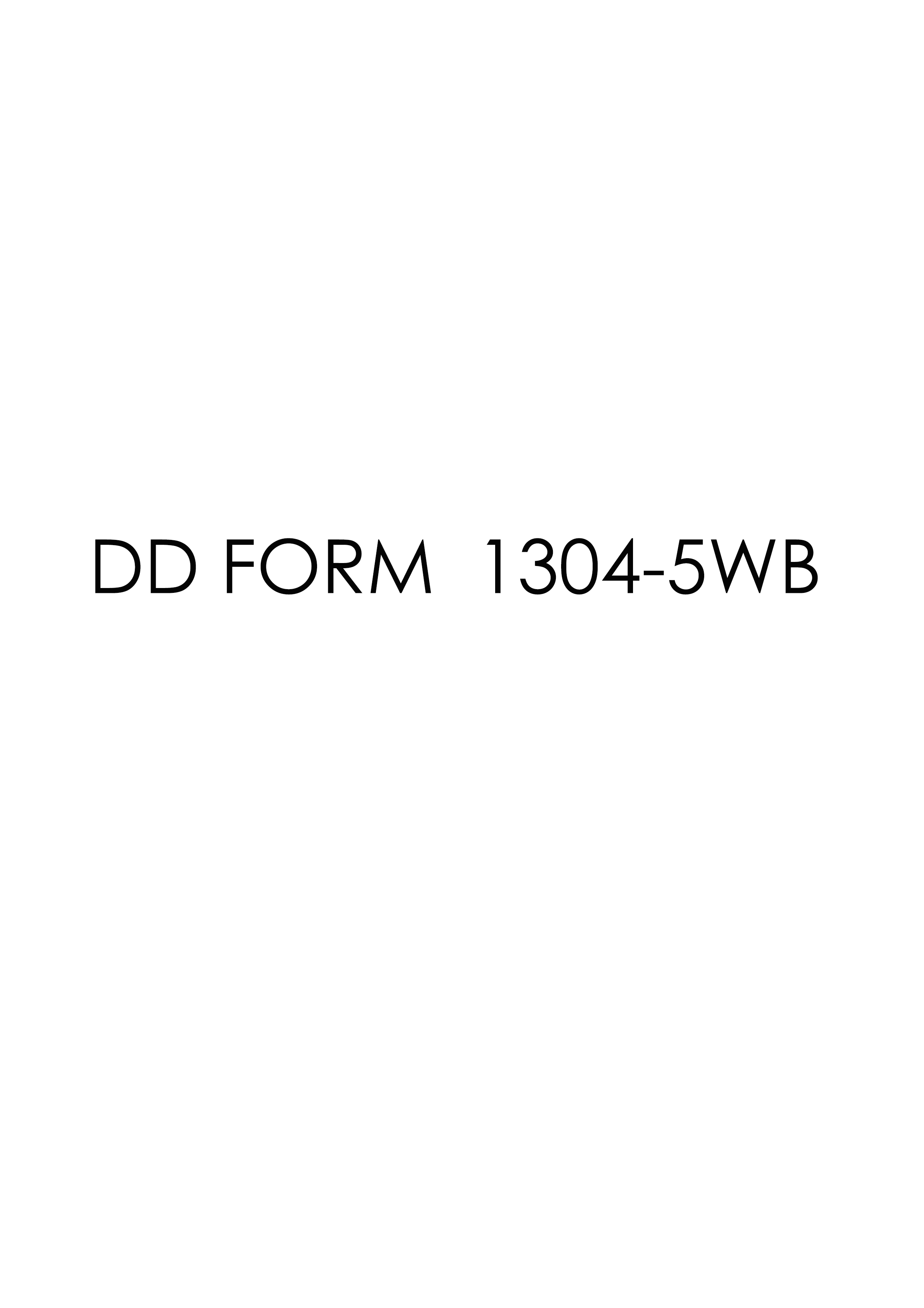 Download dd 1304-5WB Form