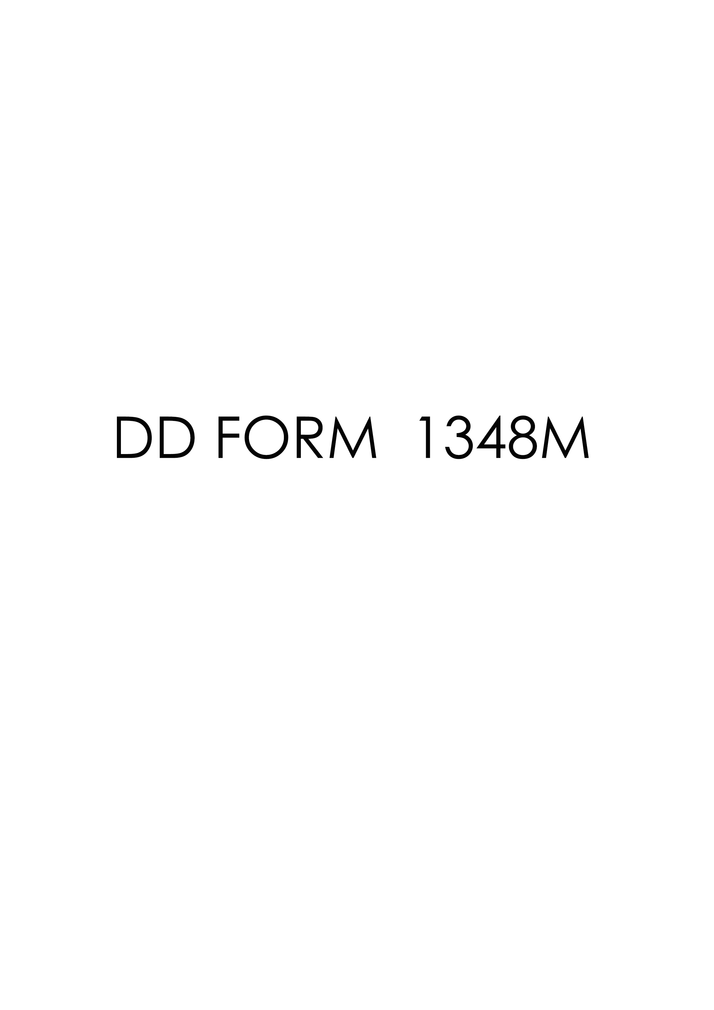 Download dd 1348M Form