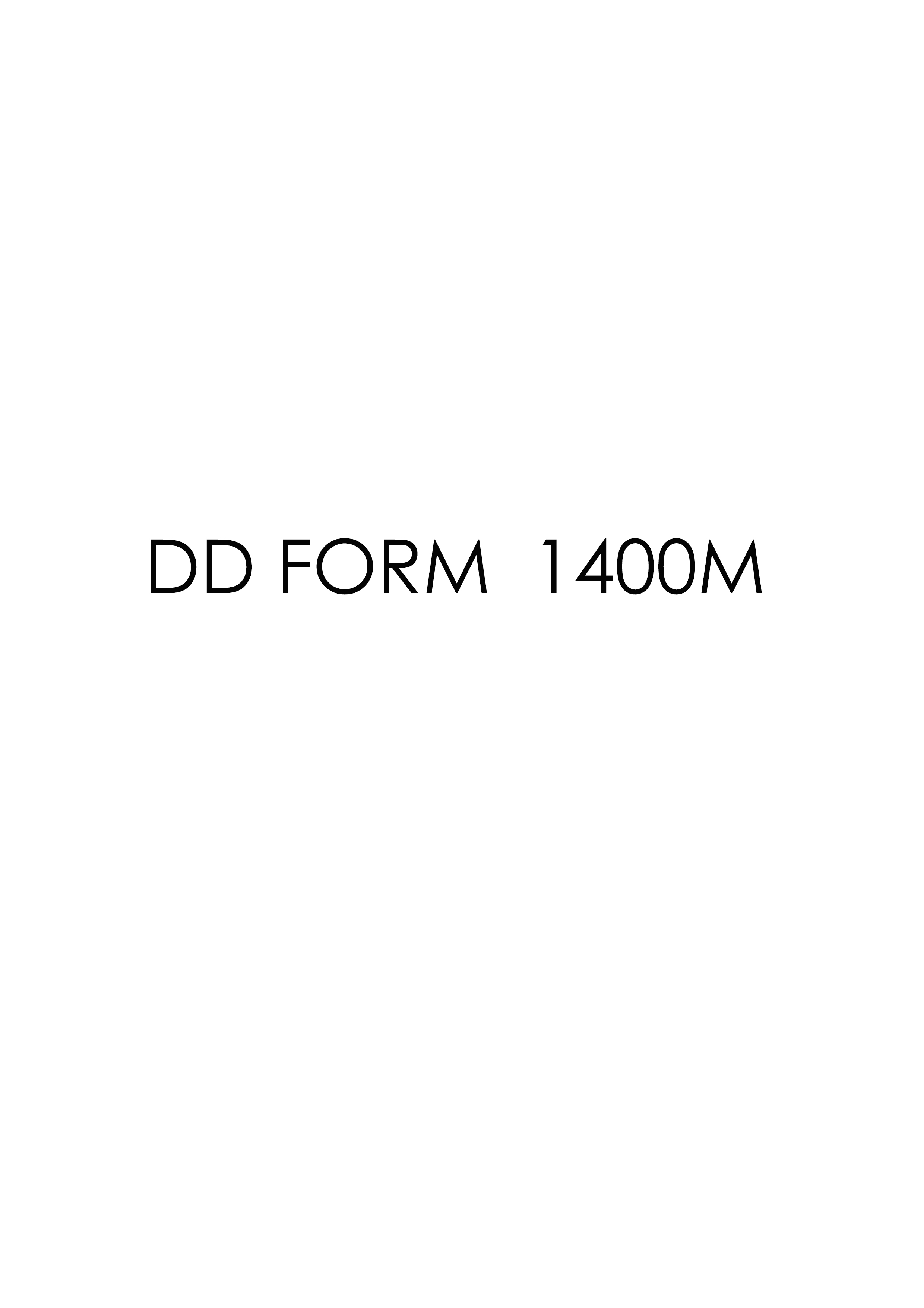 Download dd 1400M Form