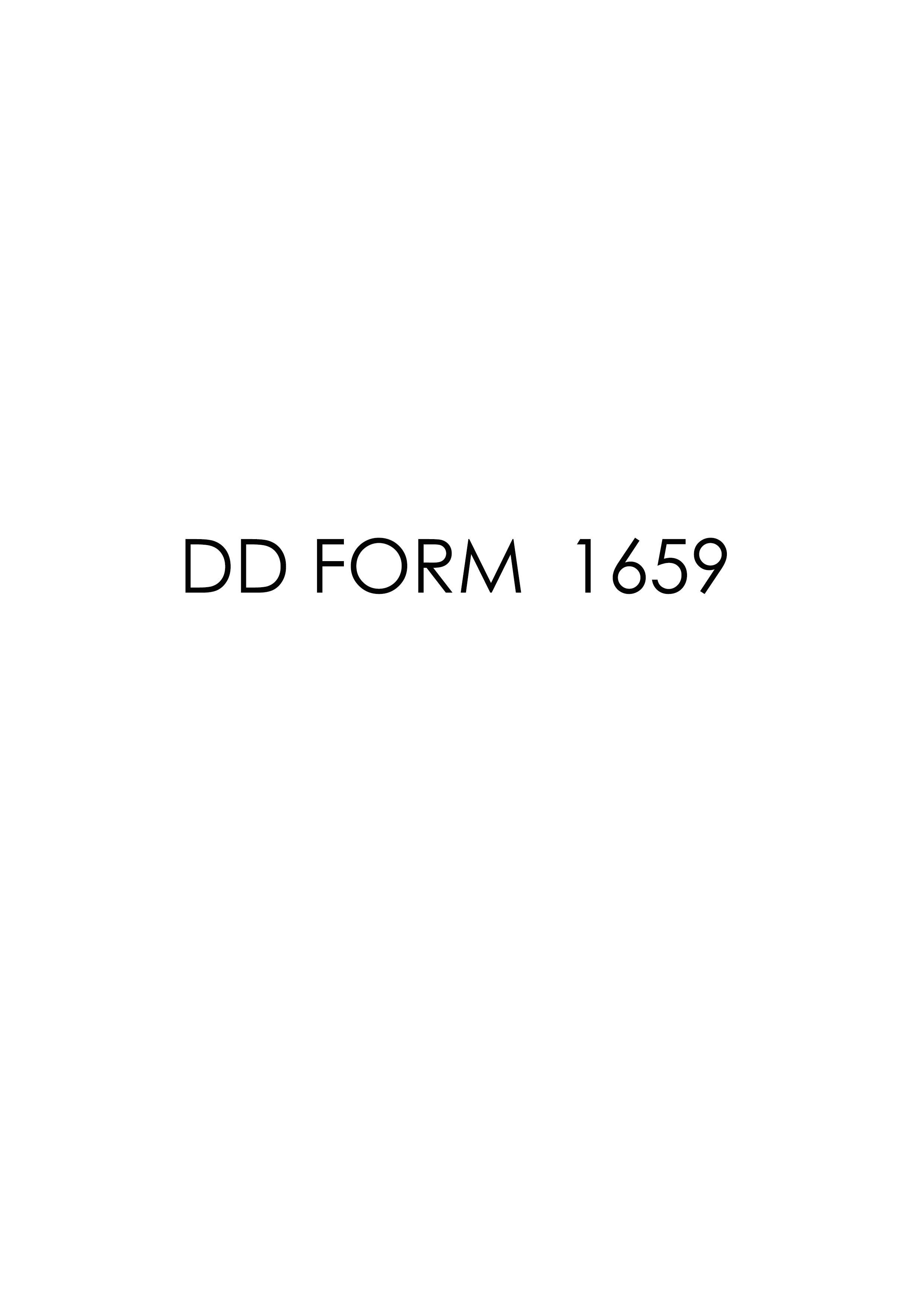 Download dd 1659 Form