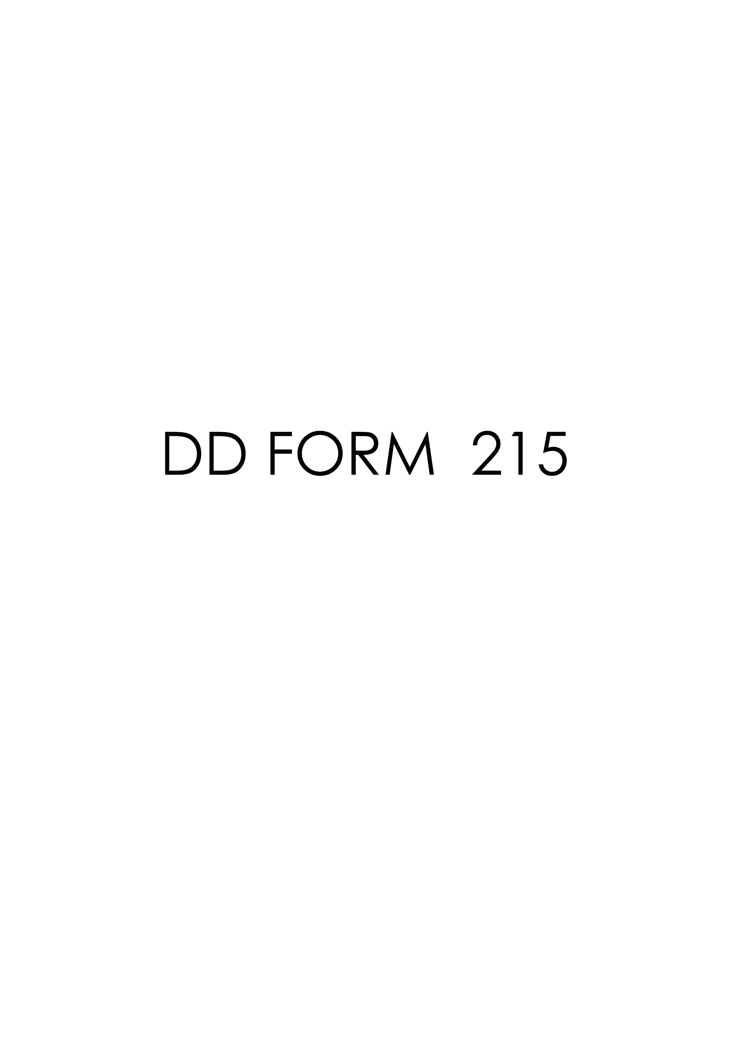 Download dd 215 Form
