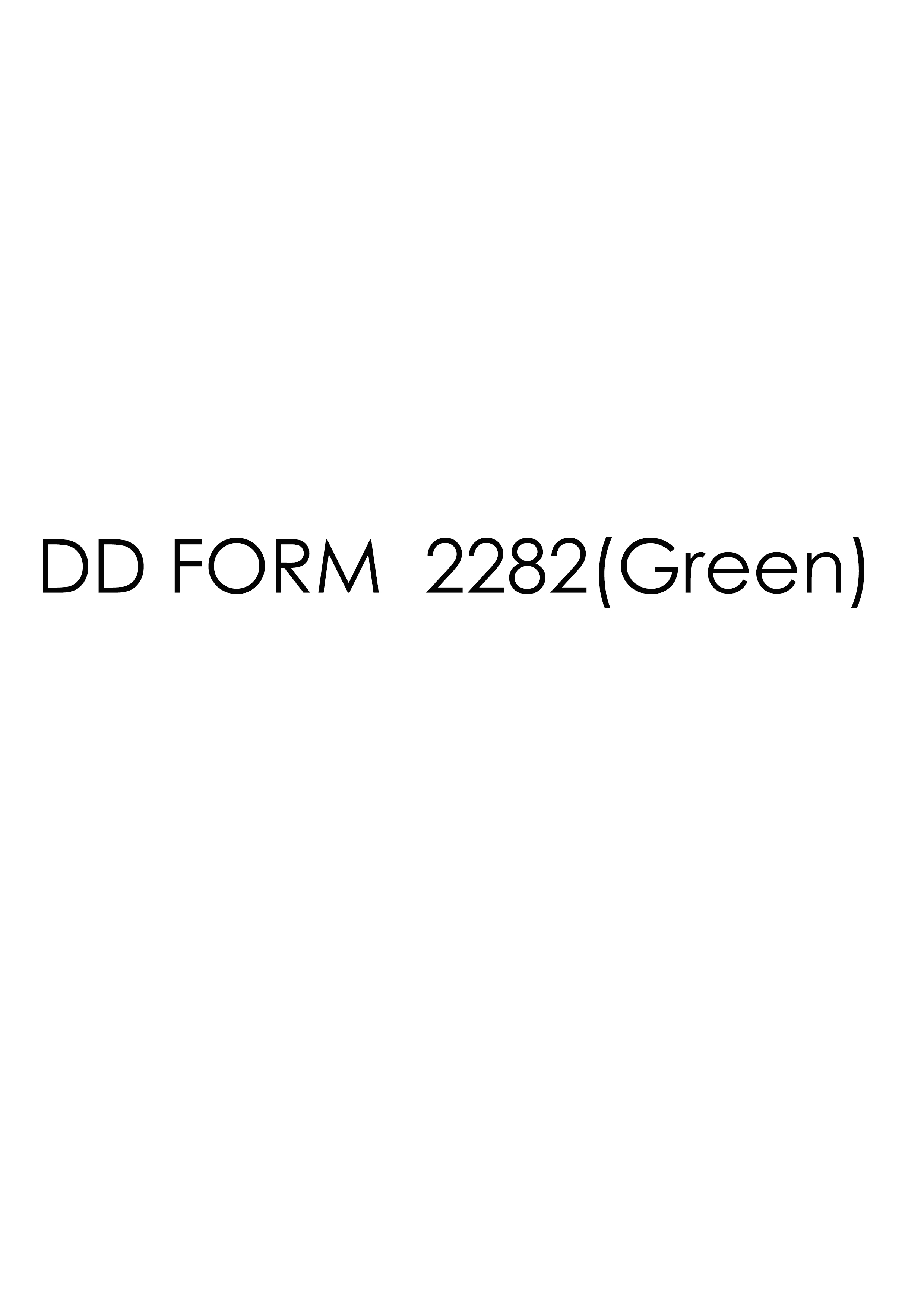 Download dd 2282(Green) Form