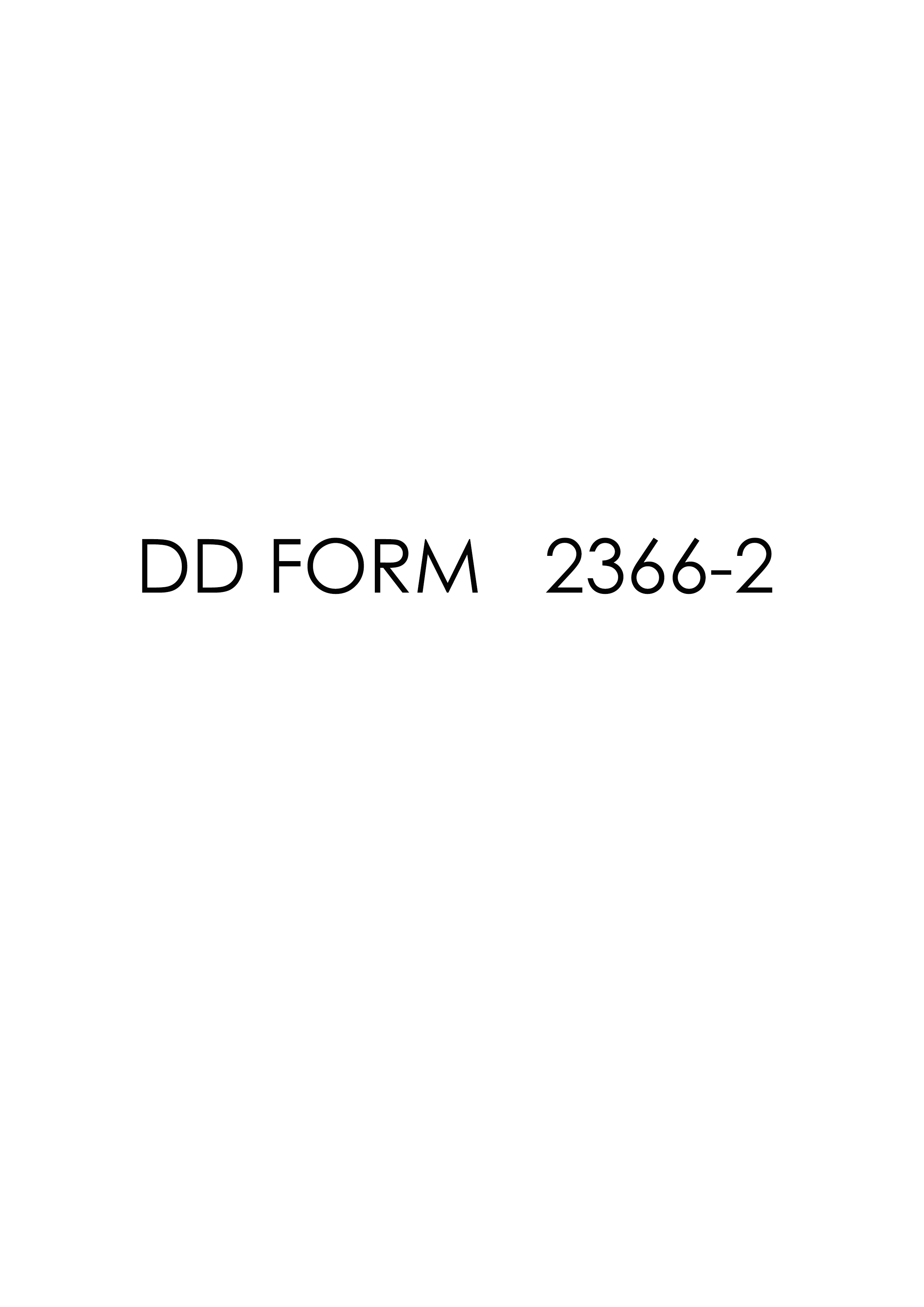 Download dd 2366-2 Form