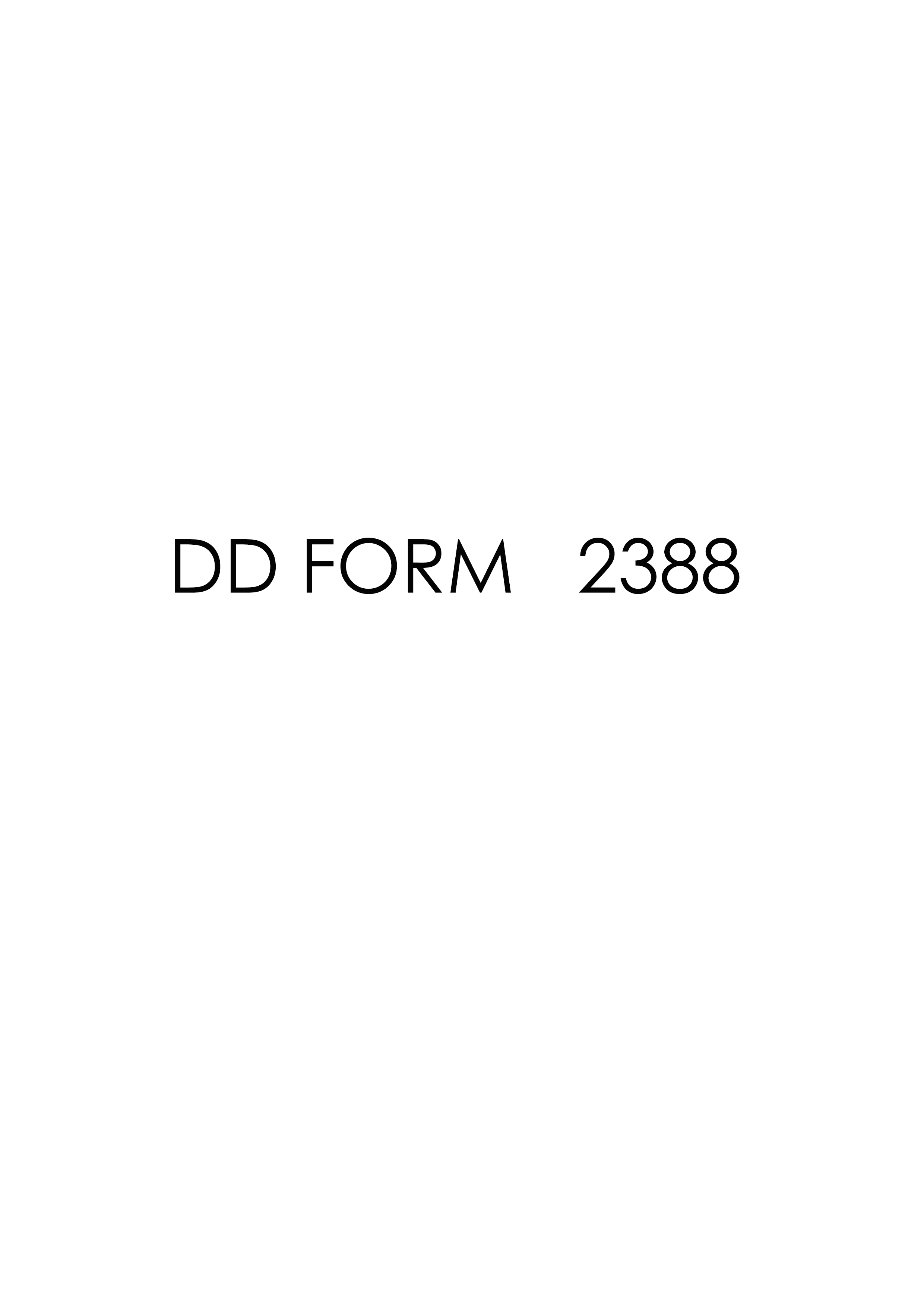 Download dd 2388 Form