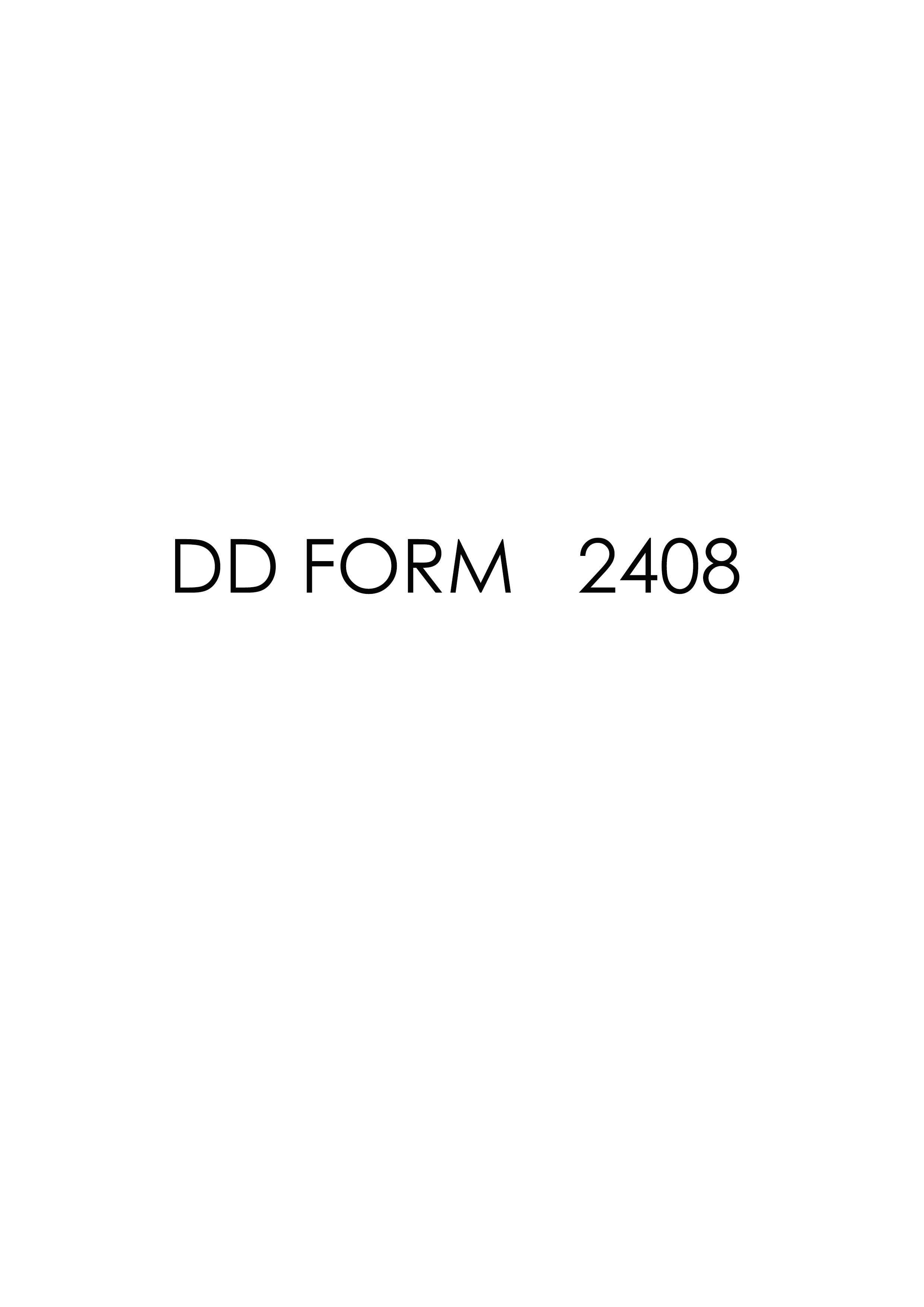 Download dd 2408 Form