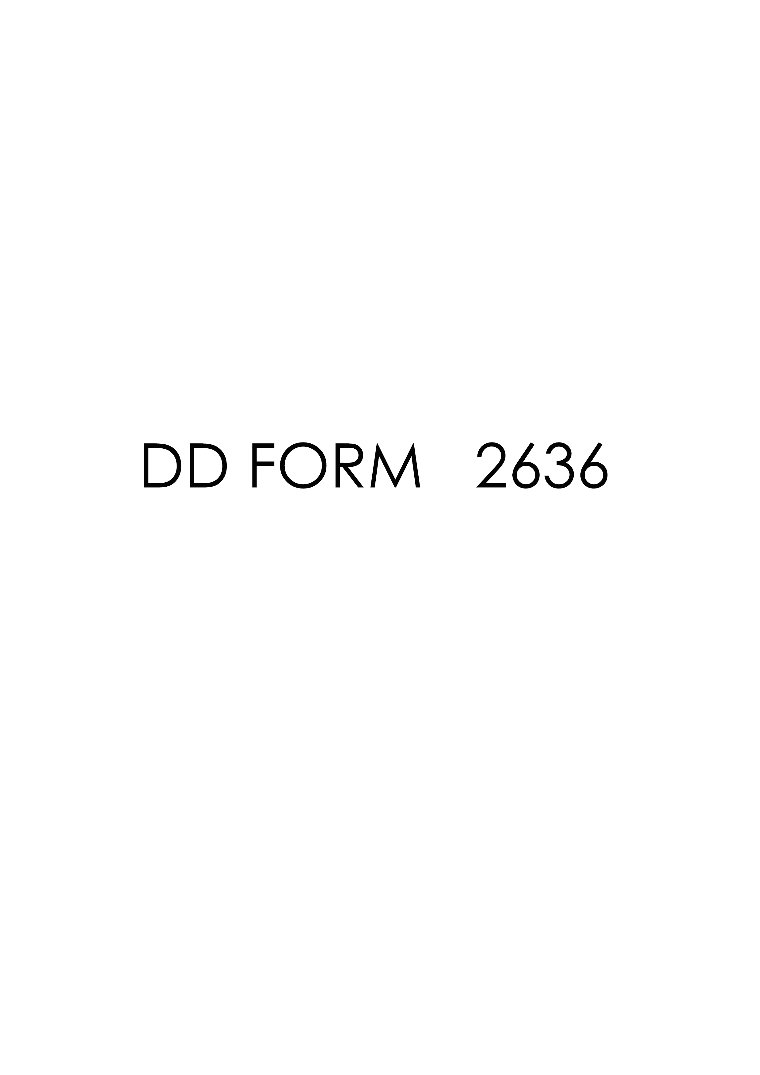 Download dd 2636 Form