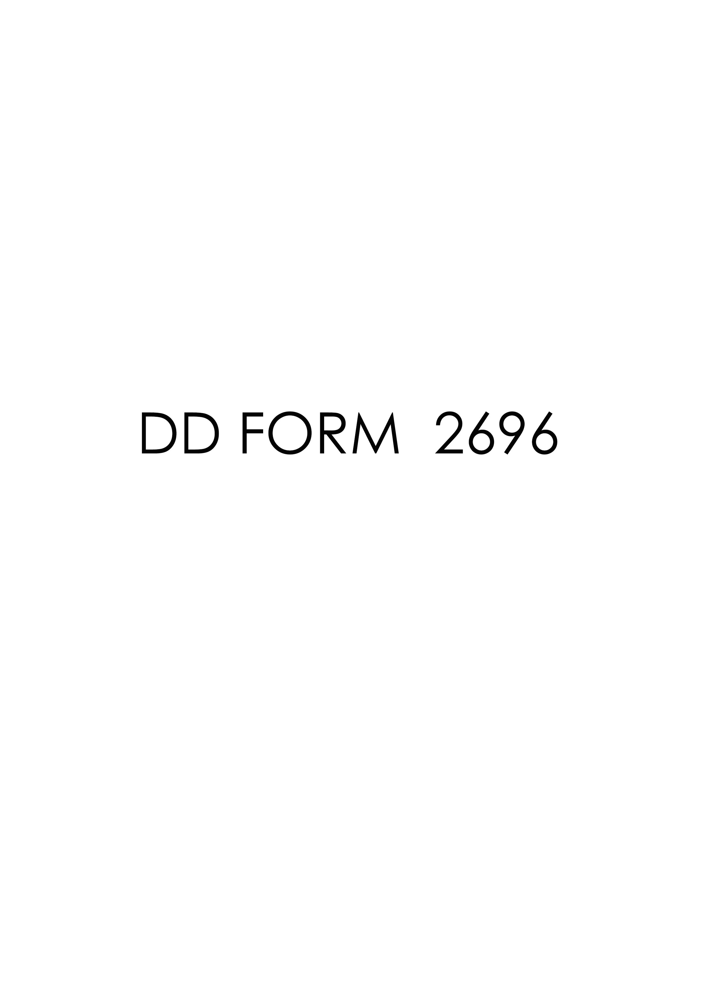 Download dd 2696 Form