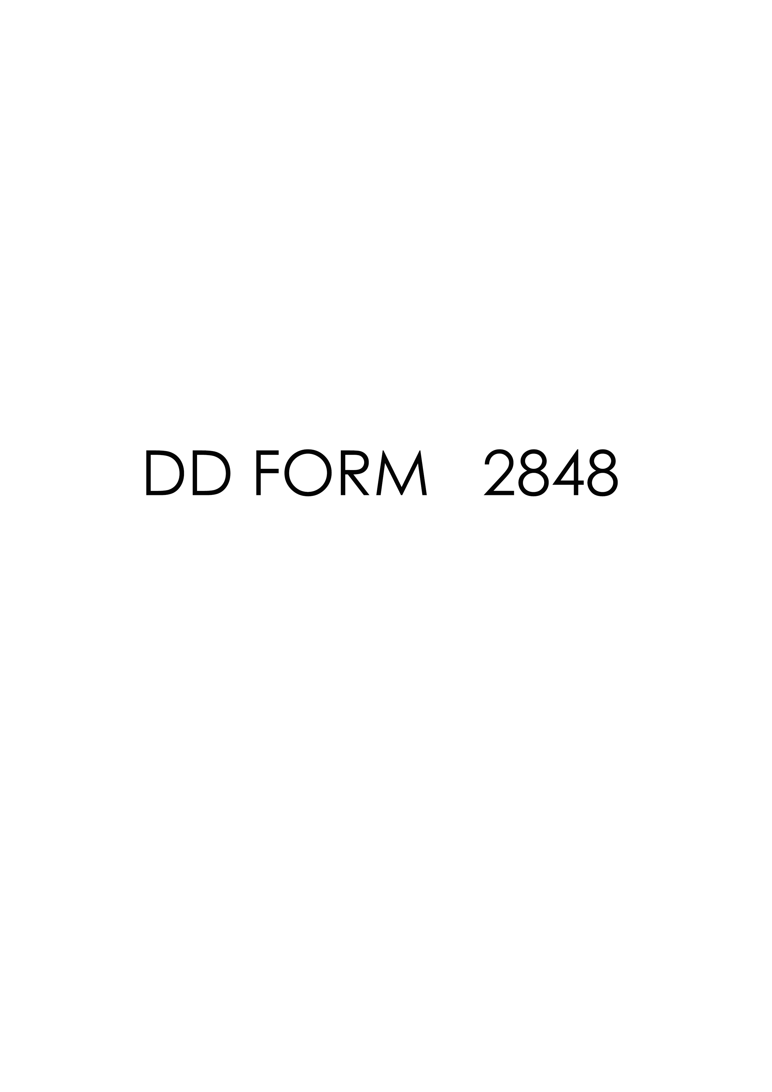 Download dd 2848 Form