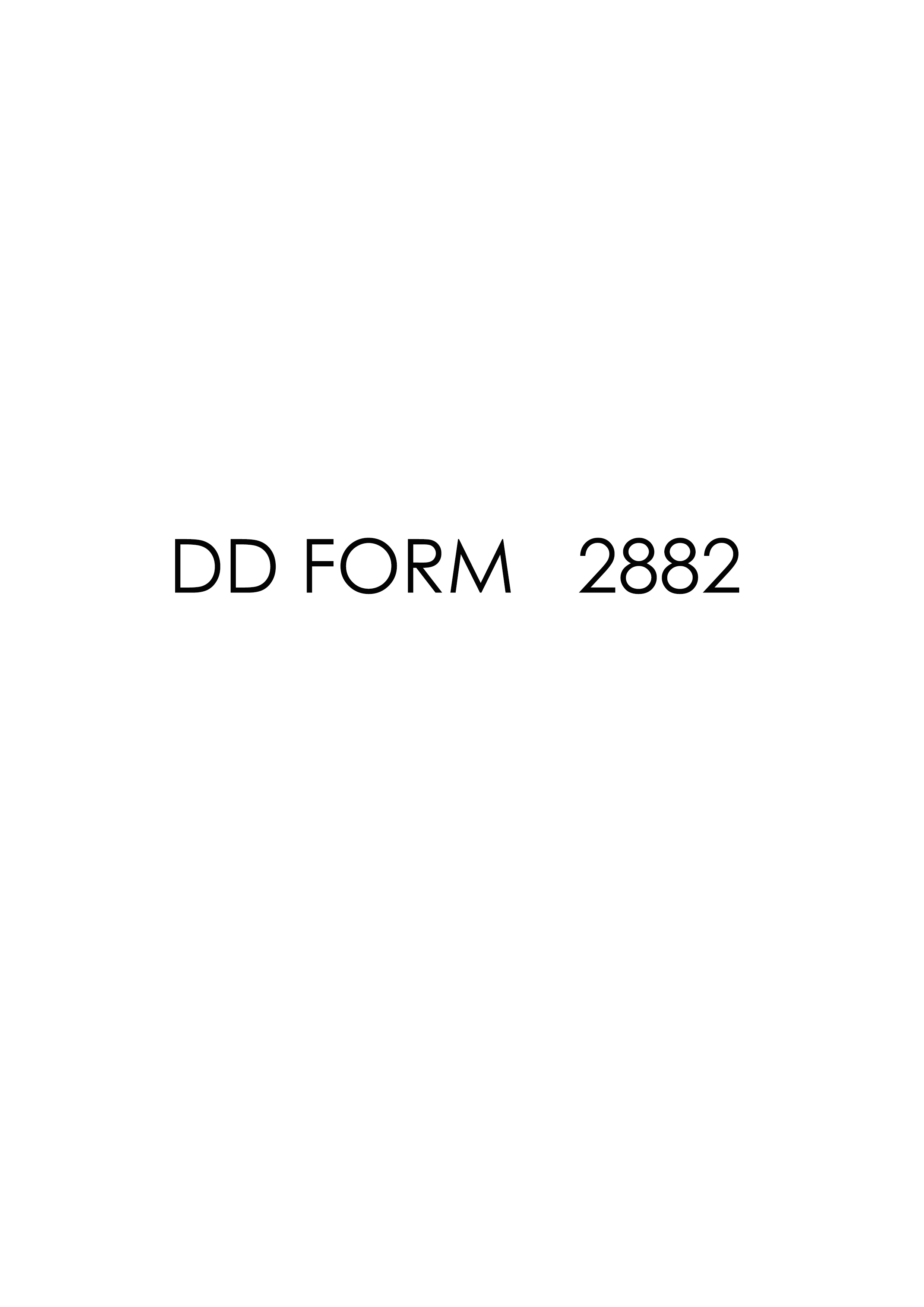 Download dd 2882 Form