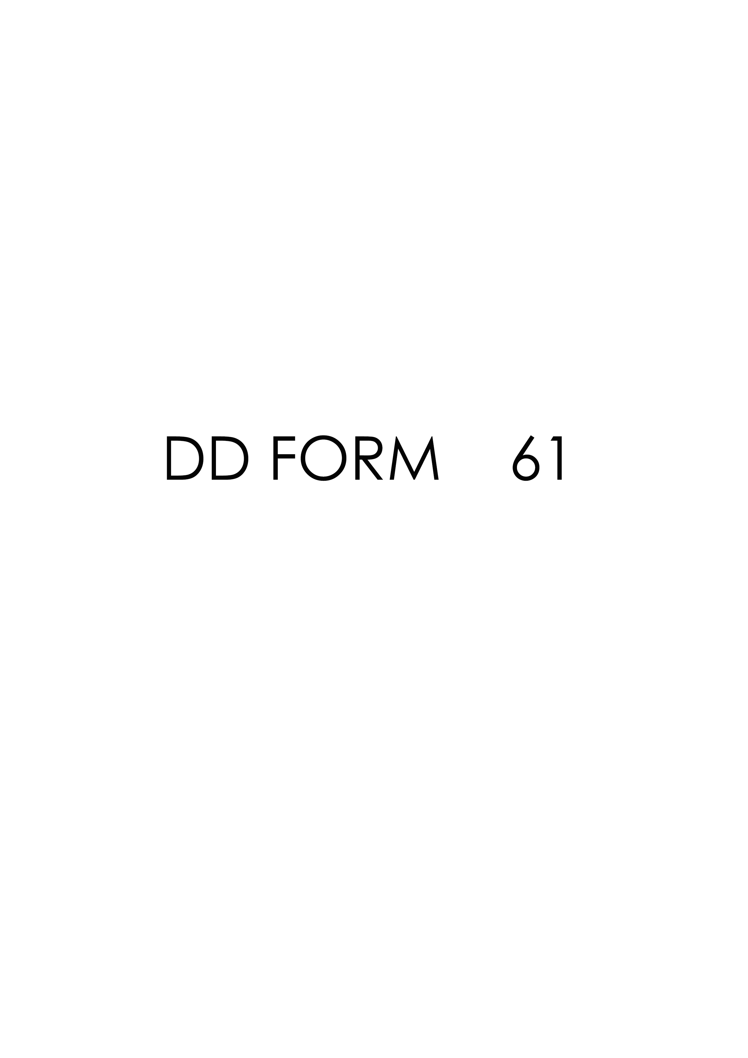 Download dd 61 Form
